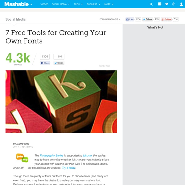 7 Free Tools for Creating Your Own Fonts