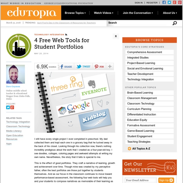 4 Free Web Tools for Student Portfolios