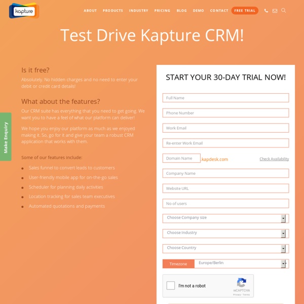 Online CRM Trial - KaptureCRM