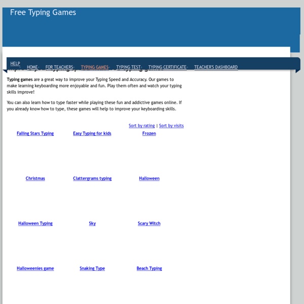 Typing Games - Free Typing Tutorial - learn touch typing online