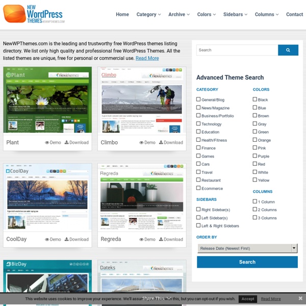 New WordPress Themes - New and Fresh Free WordPress Themes