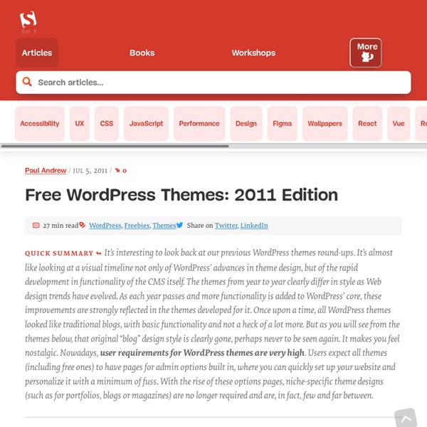 Free WordPress Themes: 2011 Edition - Smashing Magazine