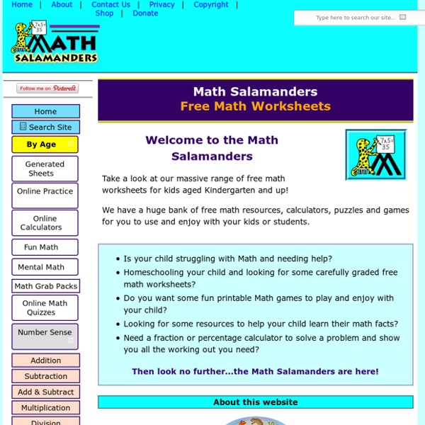 Math Worksheets Education from the Math Salamanders