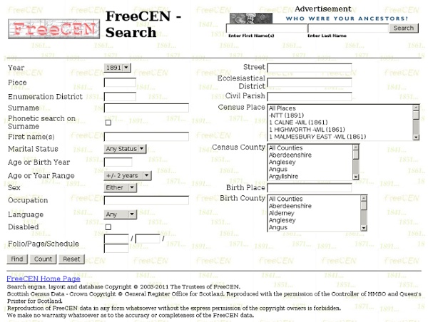 FreeCEN - Search