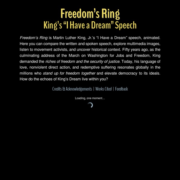 Freedom’s Ring: King’s “I Have a Dream” Speech