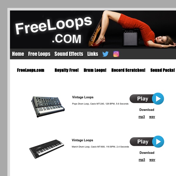Freeloops - download free drum loops,free bass loops,synth loops,Fx loops,tutorials,audio forums,sample cd's,acidloops,wavs,aiff,mp3,samples. All you need to make great music
