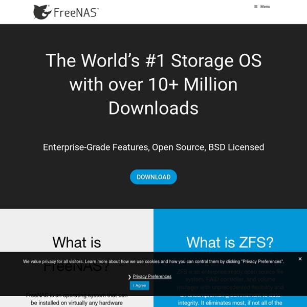 FreeNAS Project - Open Source Storage - FreeNAS Project | Pearltrees