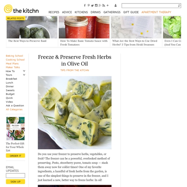 Freeze & Preserve Fresh Herbs in Olive Oil Kitchen Tip
