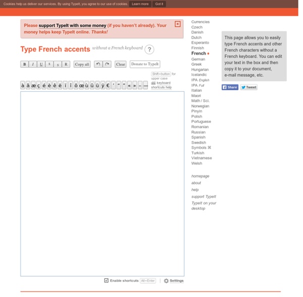 Type French accents online French keyboard Pearltrees