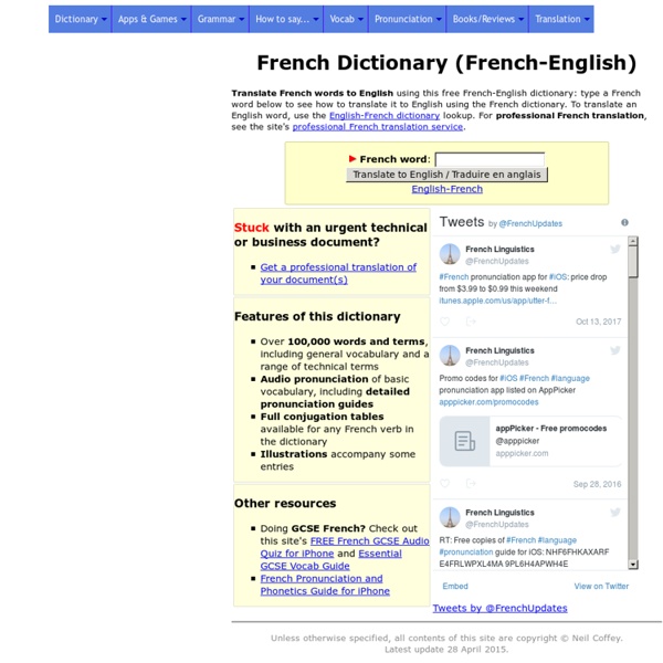 French Dictionary (Dictionnaire français-anglais)