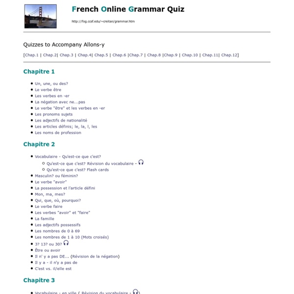 French Online Grammar Quiz