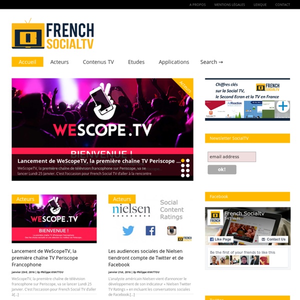 French SocialTV - La SocialTV en France et à l'étranger