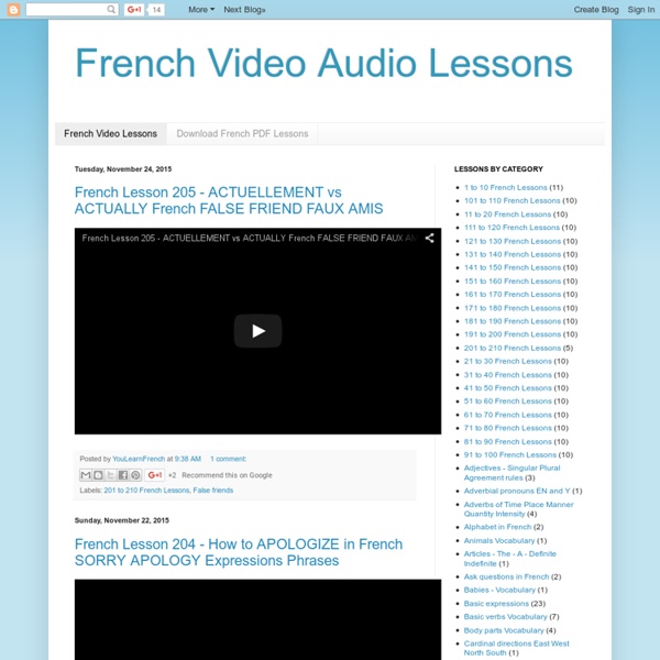 Français Leçons Audio Vidéo