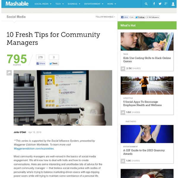 10 Fresh Tips for Community Managers
