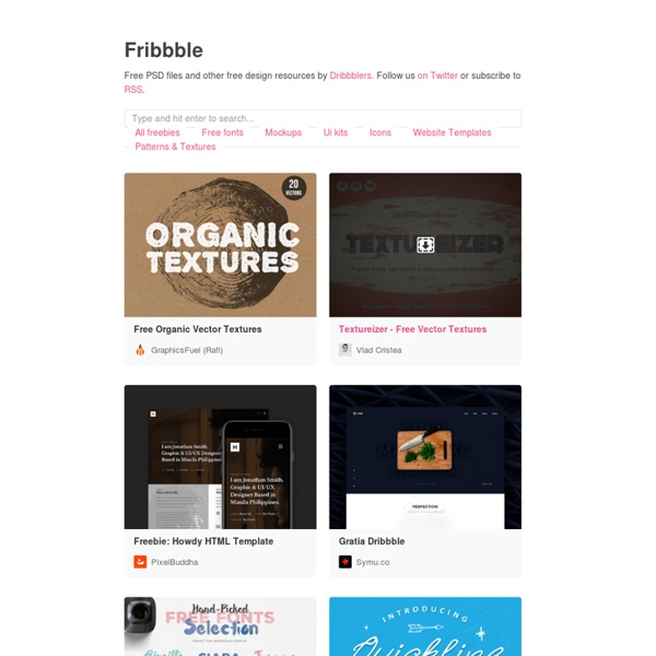 Fribbble - Freebie Downloads and Resources by Dribbbler's