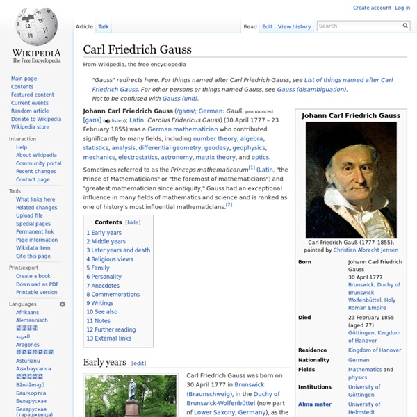 Carl Friedrich Gauss