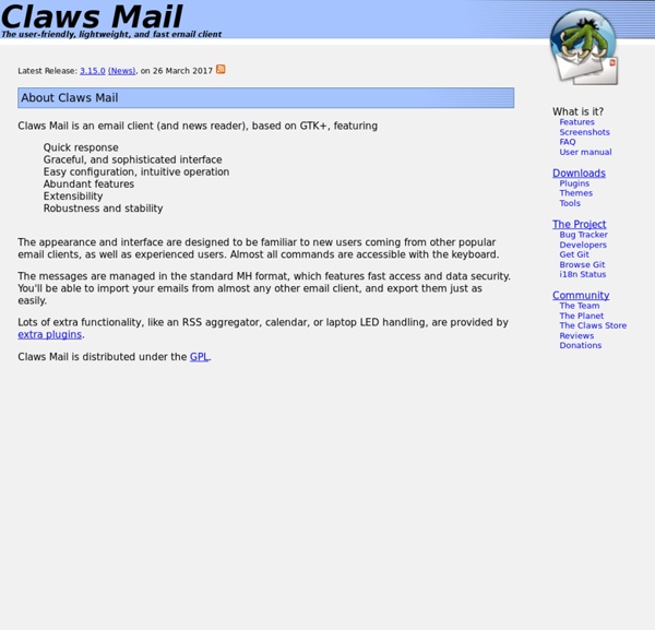 Claws Mail - the email client that bites!