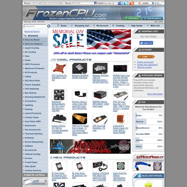 World's Largest Selection of PC Modification Supplies