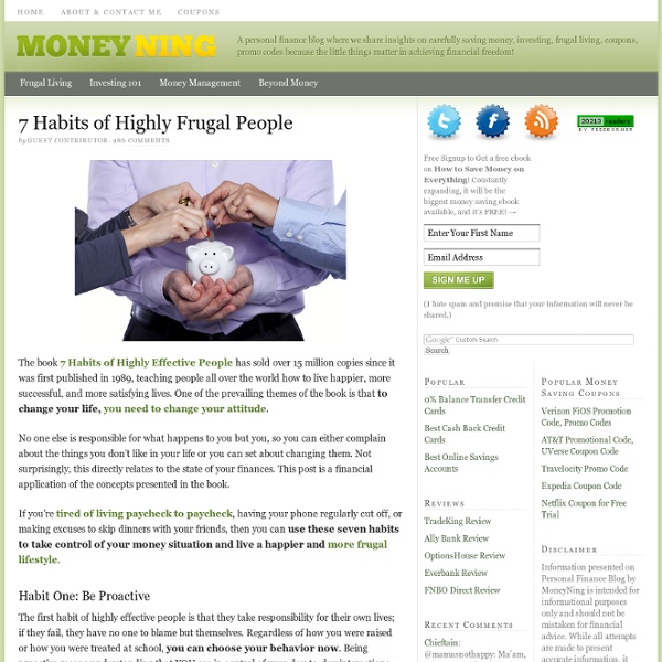 7 Habits of Highly Frugal People