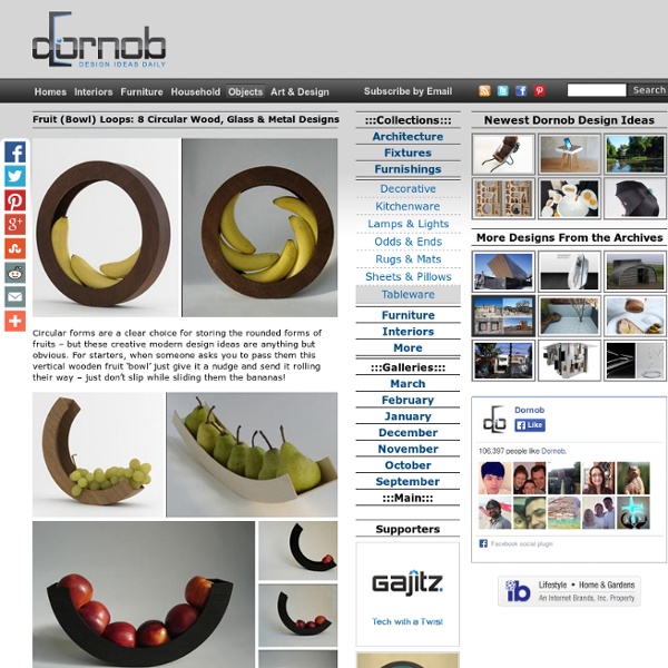 Fruit (Bowl) Loops: 8 Circular Wood, Glass & Metal Designs