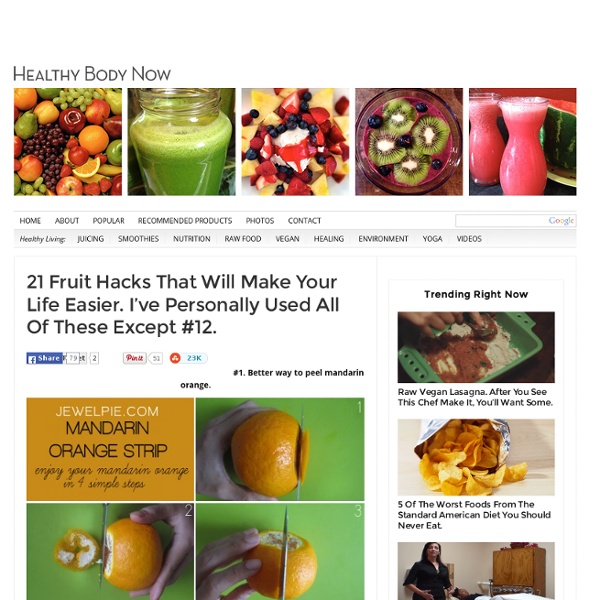 21 Fruit Hacks That Will Make Your Life Easier. I've Personally Used All Of These Except #12.