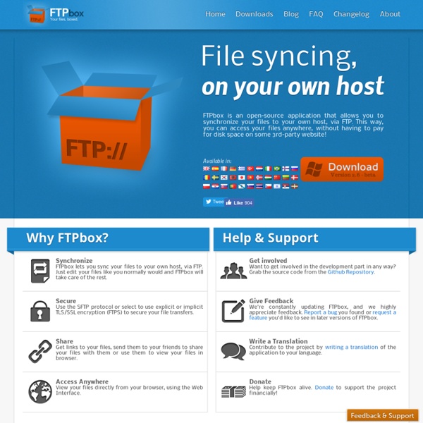 FTPbox - File syncing on your own host