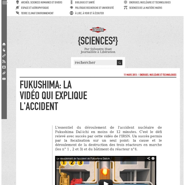 Fukushima: la vidéo qui explique l'accident
