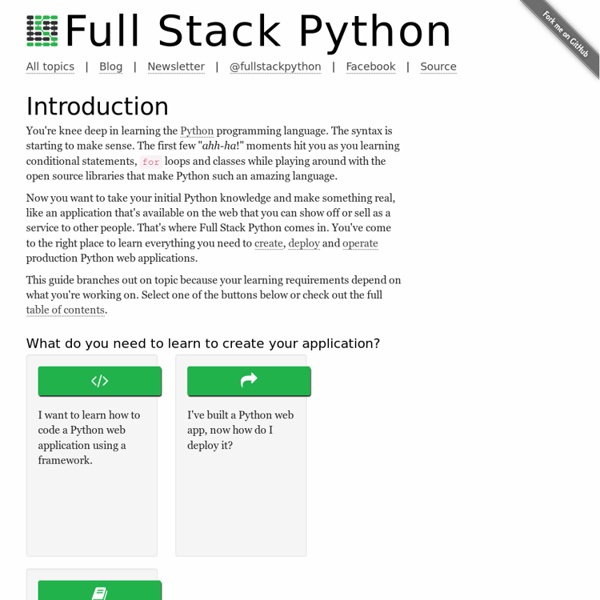 Full Stack Python