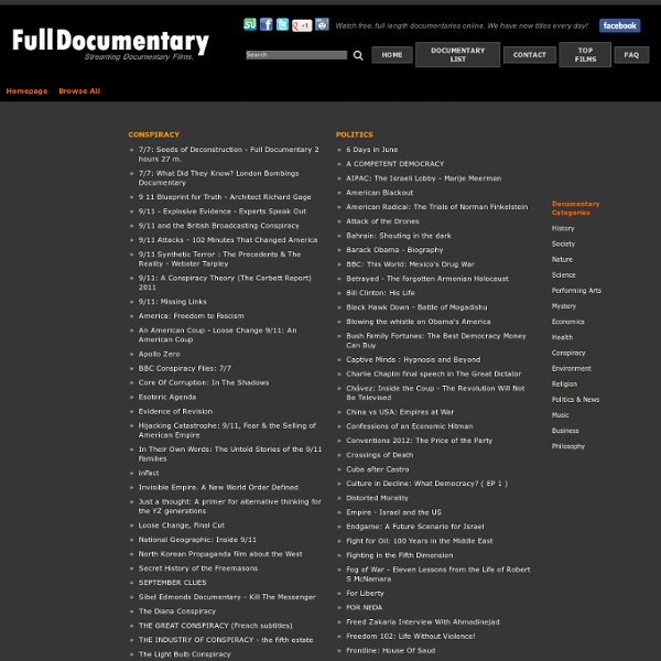 Www.fulldocumentary.net - Browse All Documentaries
