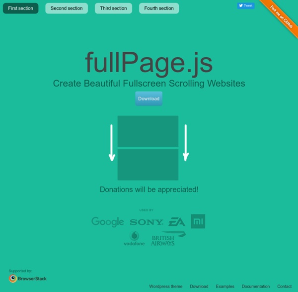 FullPage.js One Page Scroll Site Plugin
