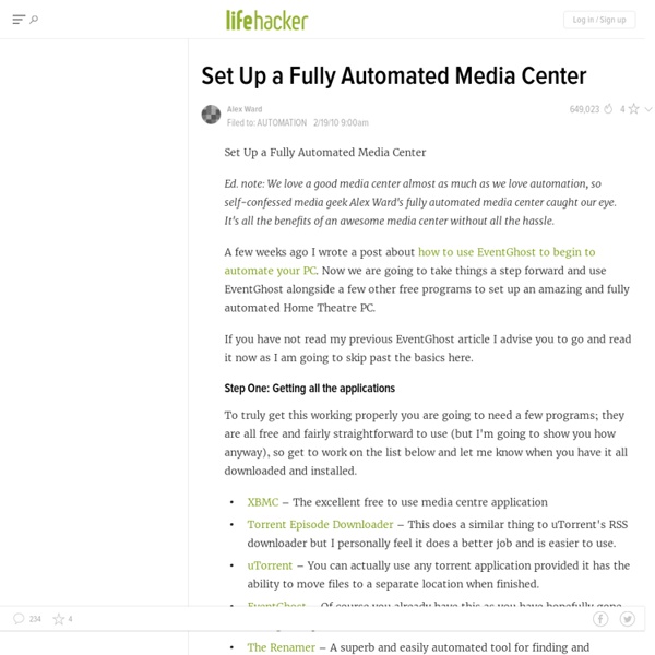 Set Up a Fully Automated Media Center