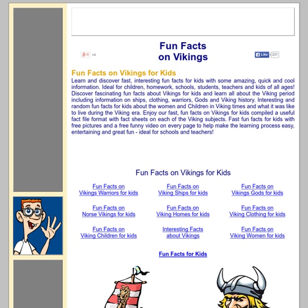 Fun Facts on Vikings for kids ***
