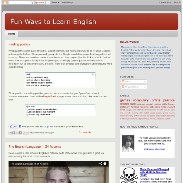Fun Ways to Learn English