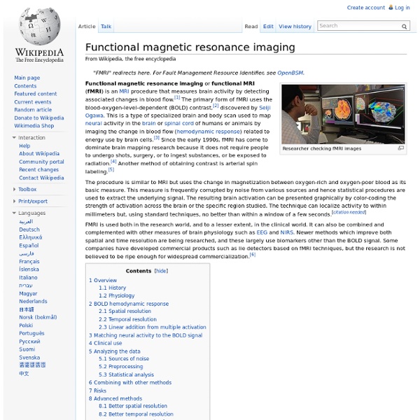 Functional magnetic resonance imaging