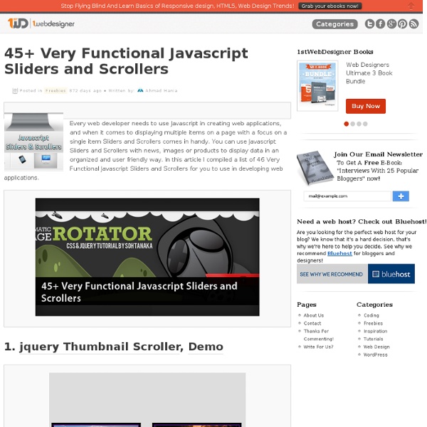 45+ Very Functional Javascript Sliders and Scrollers