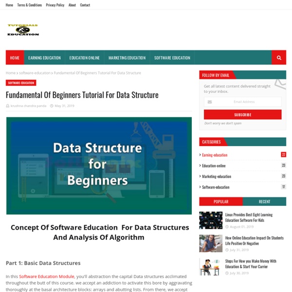 Fundamental Of Beginners Tutorial For Data Structure