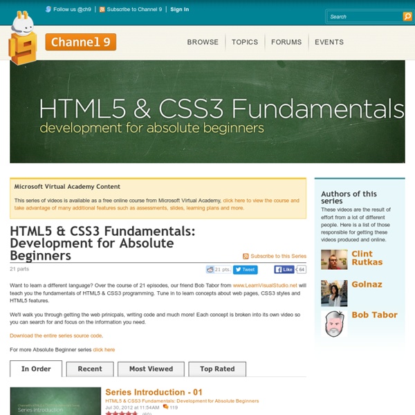 HTML5 & CSS3 Fundamentals: Development for Absolute Beginners