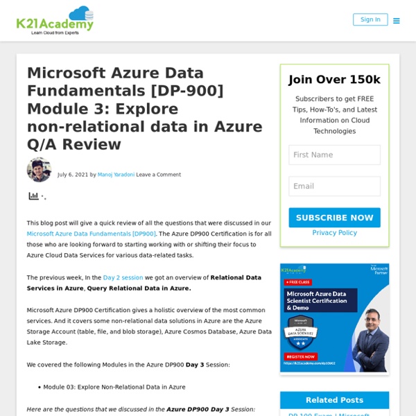 DP-900 Azure Data Fundamentals Training