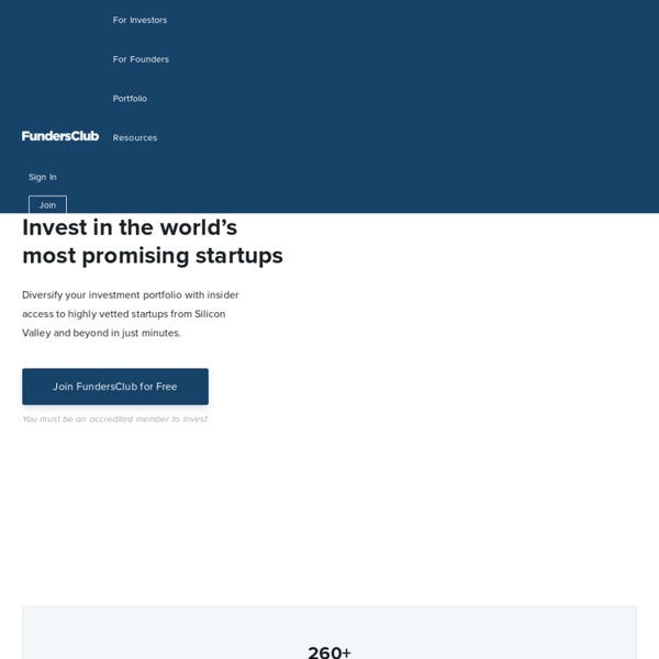 Invest in Startups Online, Startup Investing - FundersClub