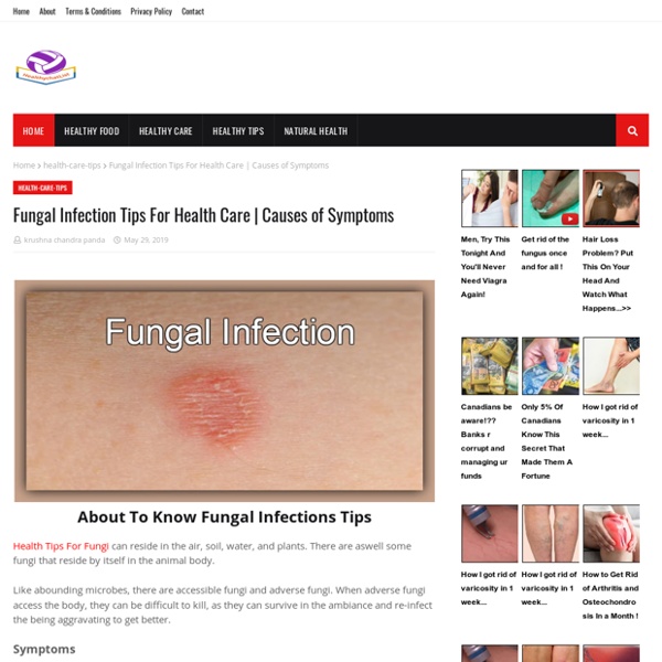 Fungal Infection Tips For Health Care