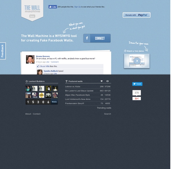 Funny Fake Facebook Walls - The Wall Machine