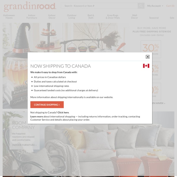 Grandin Road: Indoor Furniture, Wall Art, Halloween Costumes, and Designer Home Decor