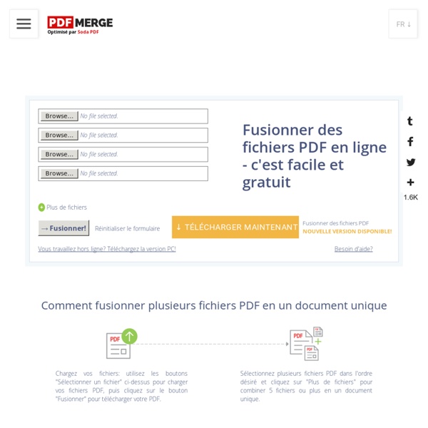 PDFMerge! - Fusionner des fichiers PDF en ligne gratuitement