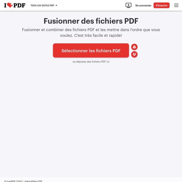 Fusionnez des fichiers PDF en ligne. Service gratuit pour fusionner des fichiers PDF