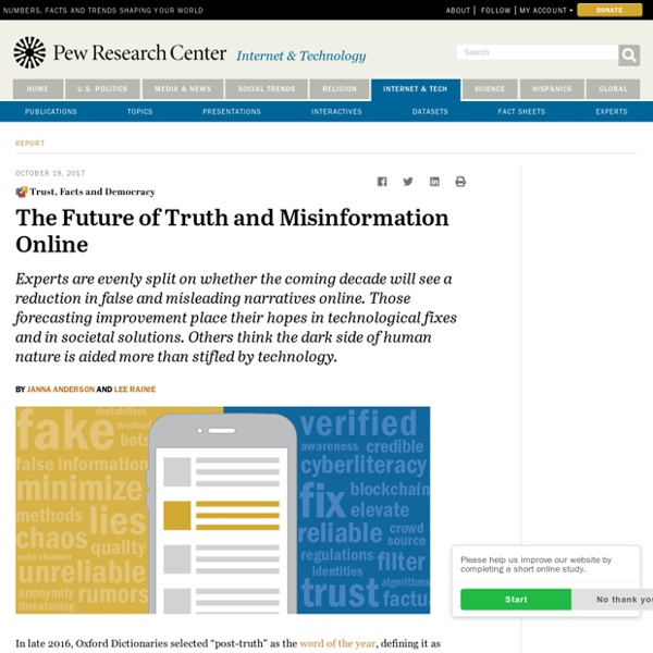 The Future of Truth and Misinformation Online
