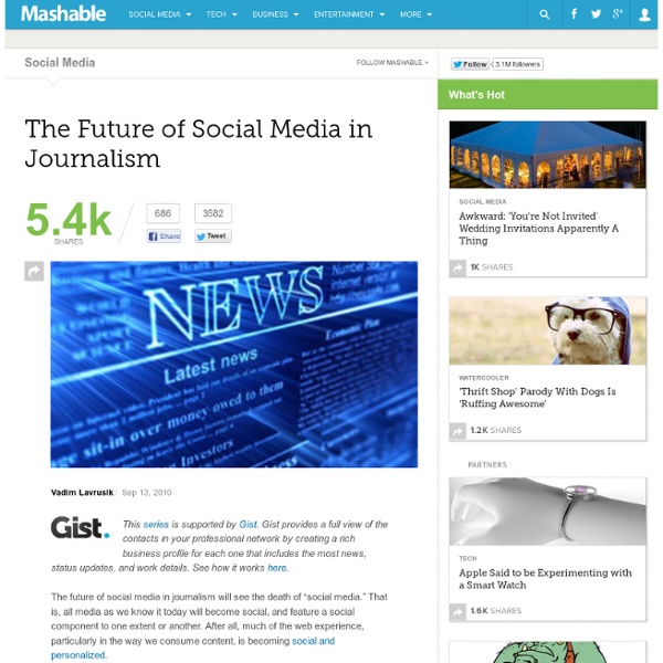 The Future of Social Media in Journalism