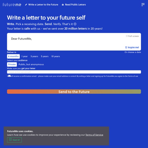 FutureMe.org: Write a Letter to the Future