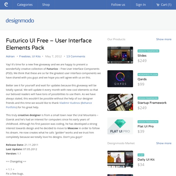 Futurico - Free User Interface Elements Pack