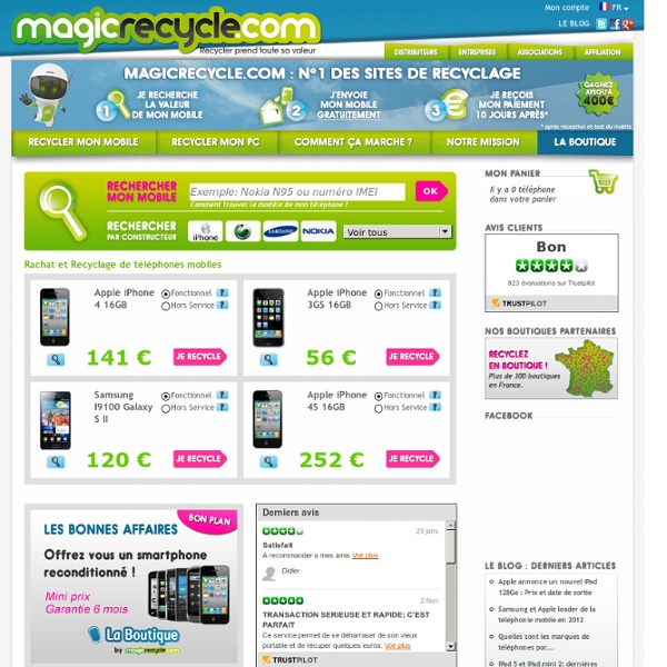 Recyclage et rachat de téléphone mobile - Magic Recycle