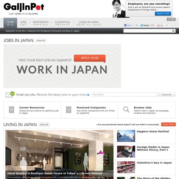 GaijinPot : Japan jobs, Apartments, Living Guide and Blogs